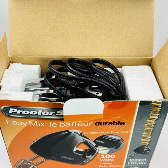Proctor Silex 62507 5 Speed Hand Mixer - Black. New In Open Box. - Picture 7 of 9
